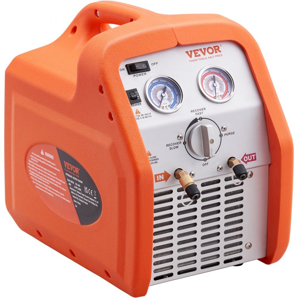 Koudemiddelafzuigapparaat Koudemiddelafzuigstation 3/4 PK Koudemiddelafzuigapparaat Koudemiddelterugwinningsmachine 220-240 V 2,2 kg/min