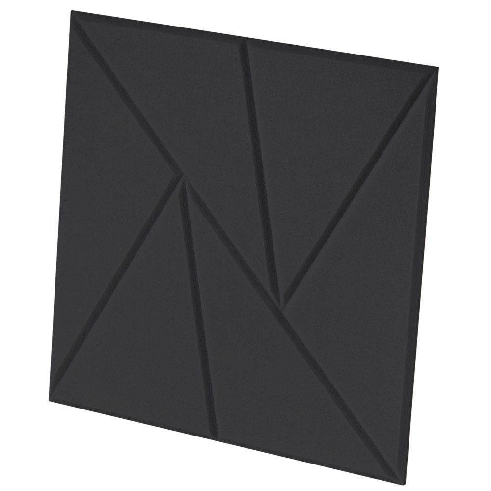 Packung mit 18 Akustikplatten mit selbstklebendem Klebeband, 300 x 300 x 10 mm, schalldichte Schaumstoffplatten, Akustikwandpaneele aus Polyesterfaser, für Zuhause, Studio, Büro, Theater, Schwarz