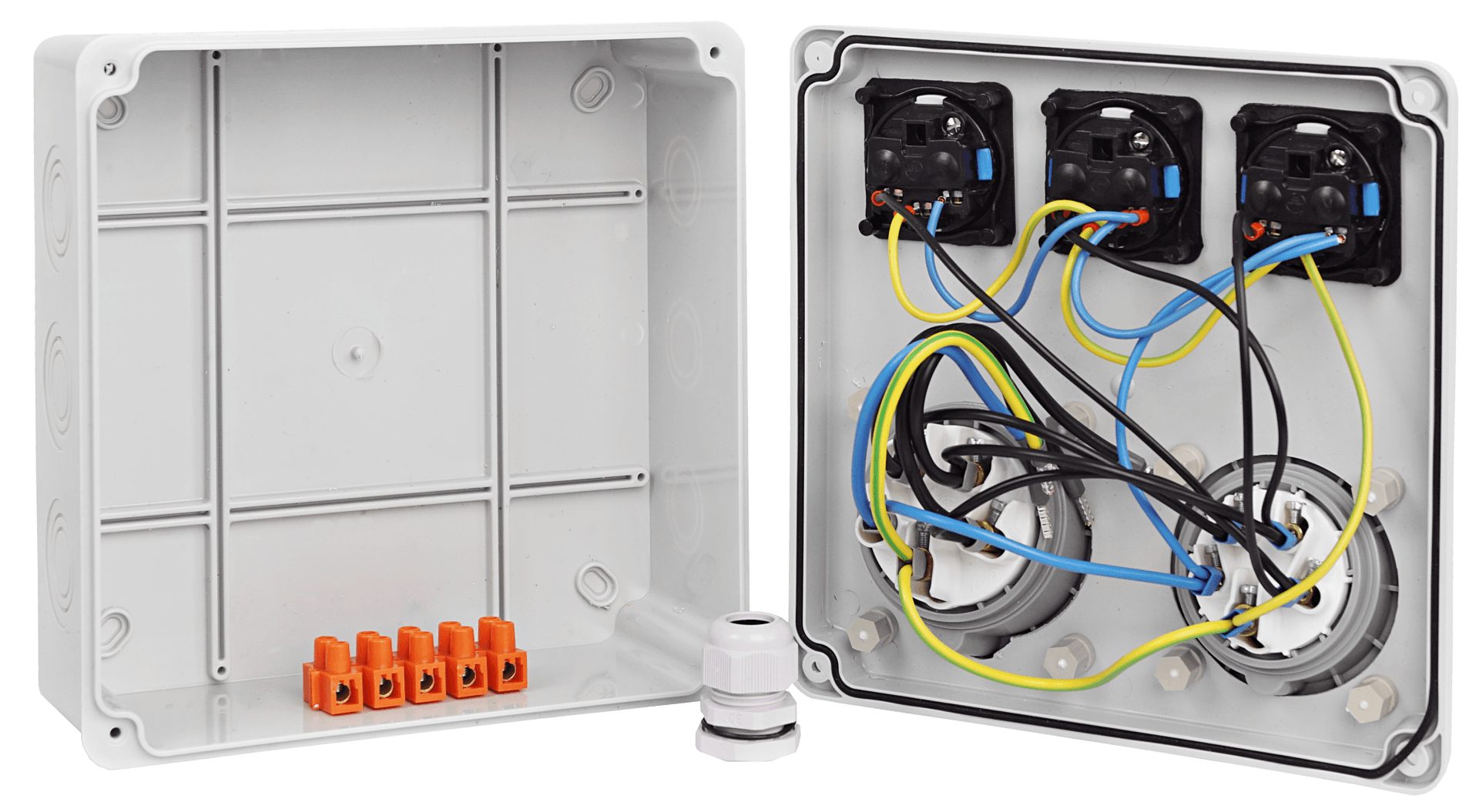 Distributeur électrique mural 1x 16A 32A 3x 230V système modulaire