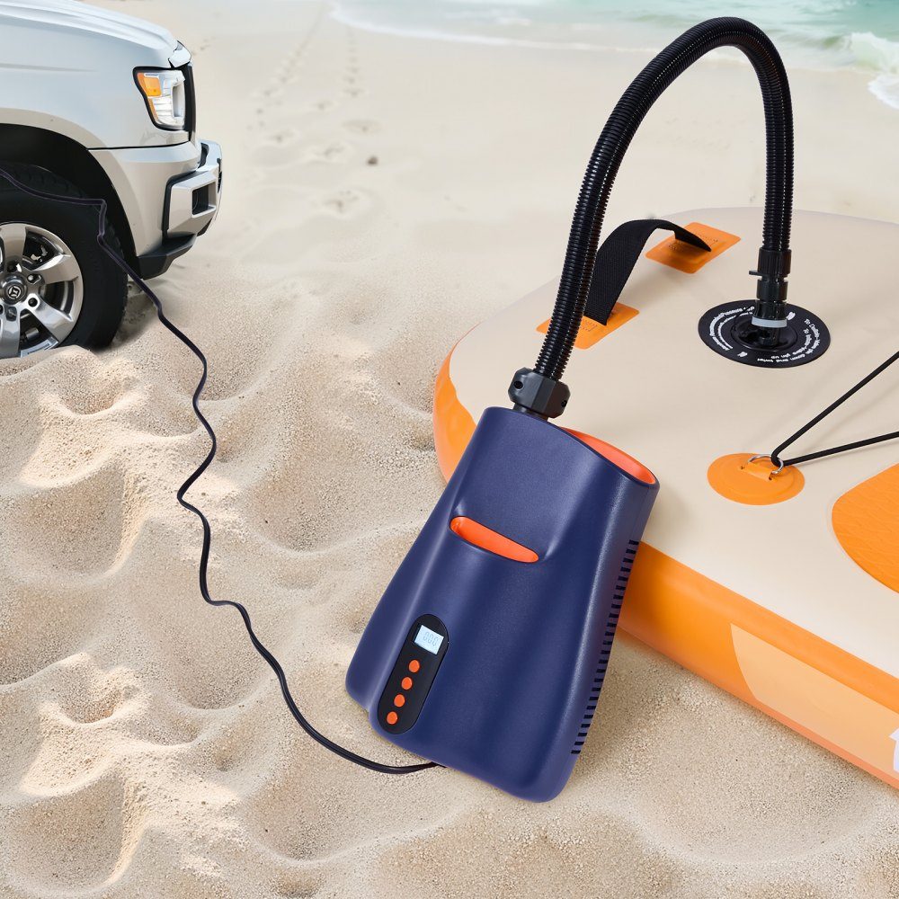 Paddleboard-Pumpe (22 PSI), zweistufige elektrische SUP-Luftpumpe mit automatischer Abschaltung und 12-V-Gleichstromanschluss, Aufblasen und Luftablassen, ideal für aufblasbare Paddleboards, Zelte, Matratzen