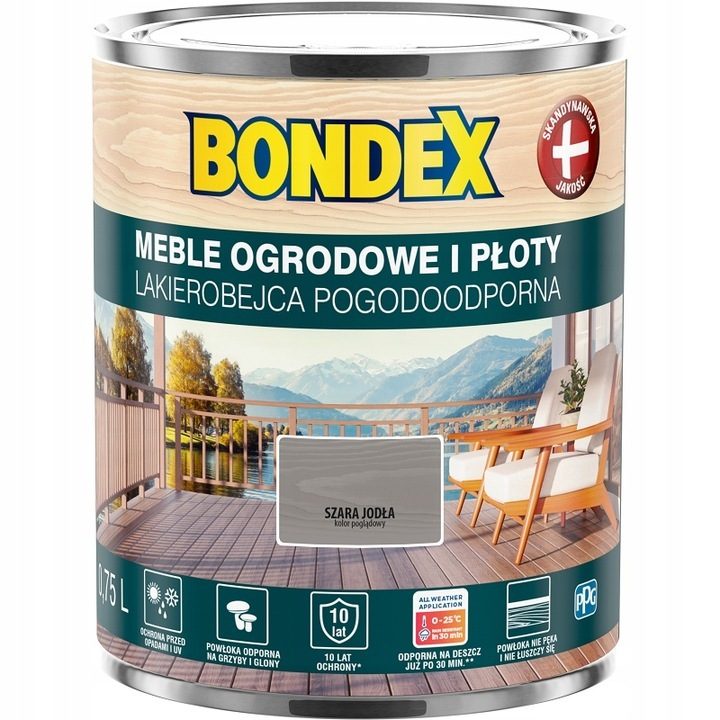 Bondex paint stain weather-resistant stain wood color gray fir 0.75 l