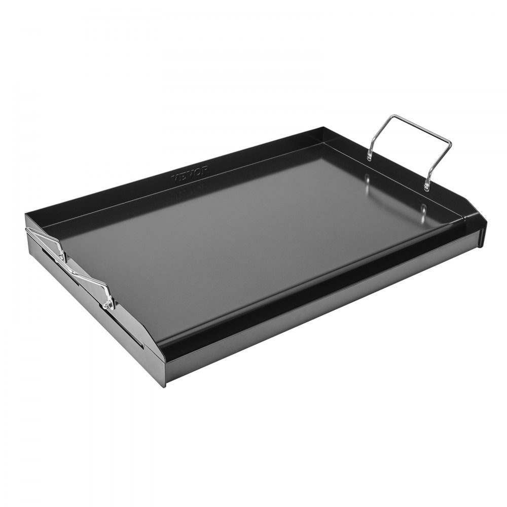 Grill Plate Grill Pan Carbon Steel Universal Rectangular Plate (605x360mm) with Flat Top Gas Grill Grill Plate for BBQ Grill Teppanyaki Portable Family Cookware with Handle