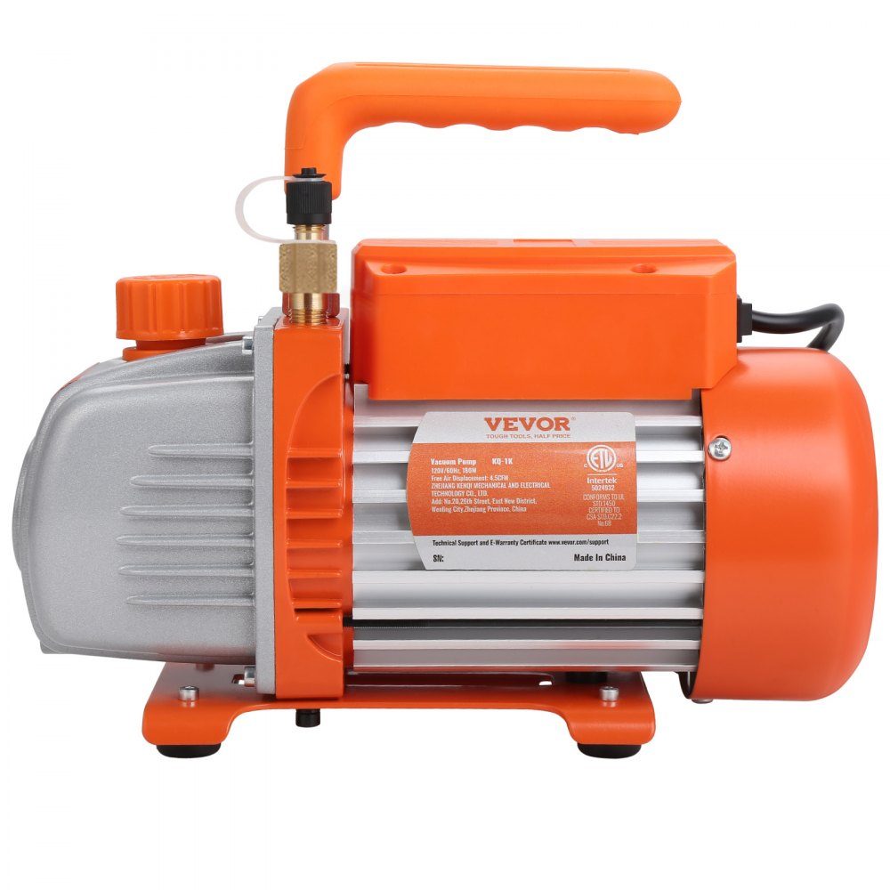 1/4 HP HVAC Vacuum Pump Pressure Gauge Kit, 4 CFM Vacuum Pump with Hose