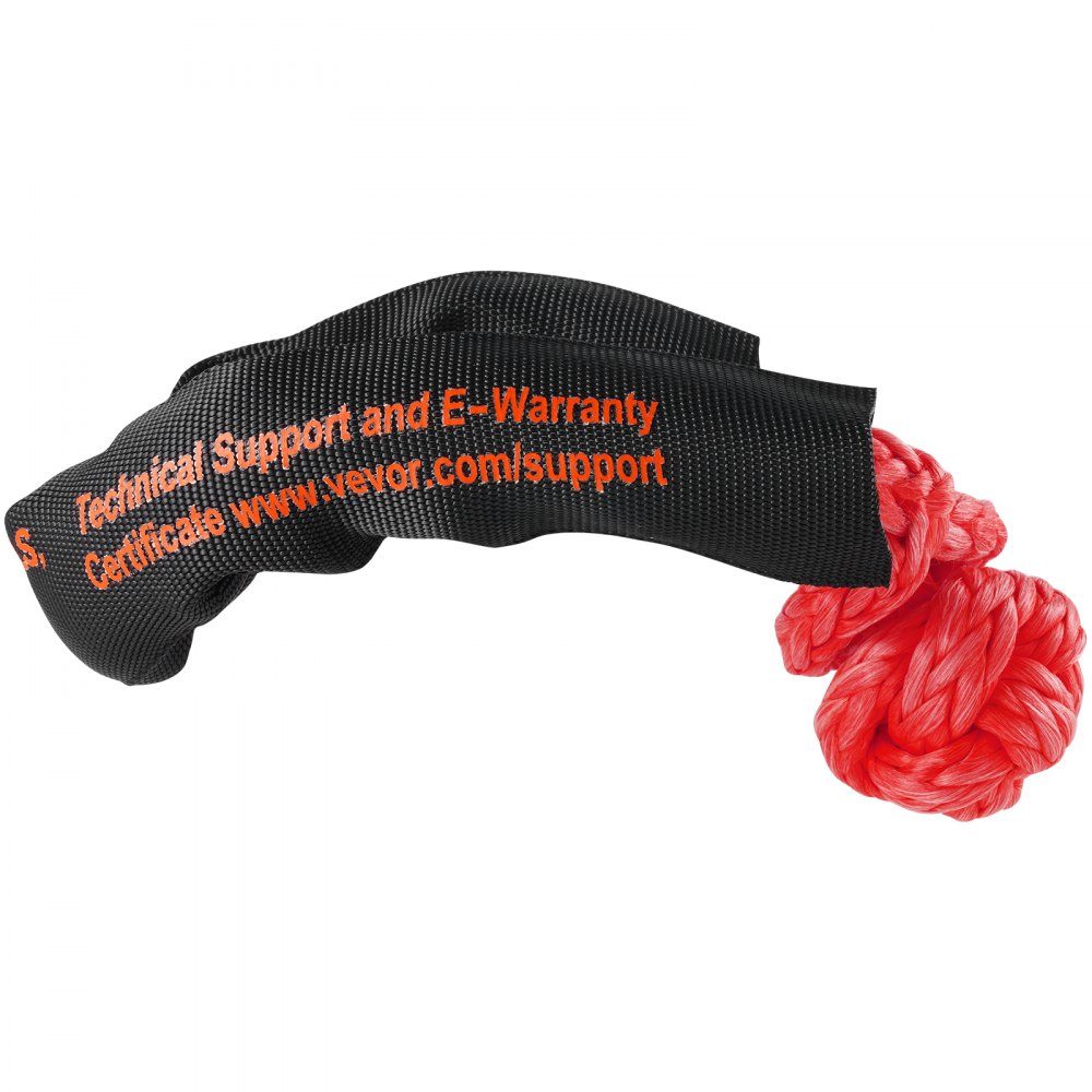Manilles Synthétiques Souples 12,7x558,8mm Paquet de 2 Manilles de Remorquage de Récupération Résistance à la Rupture de Corde Sac de Rangement de 20 Tonnes pour UTV ATV Camion Jeep ATV Rouge