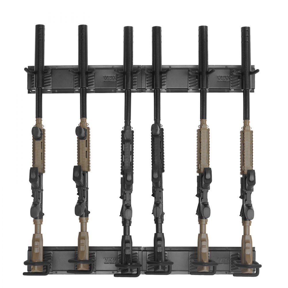 Support d'armes à feu pour le stockage d'armes à feu, 6 fusils, support d'armes à feu, accessoires de sécurité pour carabines et fusils de chasse, support d'armes à feu dans l'armoire à armes, support de fusil de chasse, capacité de charge 180 lb