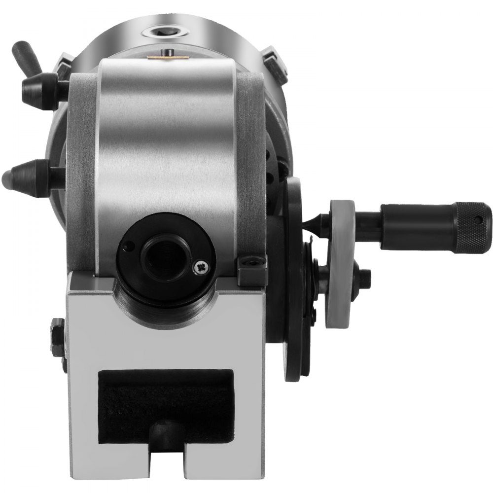 Dividing head with jaw chuck MK2, rotary table with indexing center height 100 mm, dividing head 23 kg, rotary table with plates, a strong support for the machined workpiece