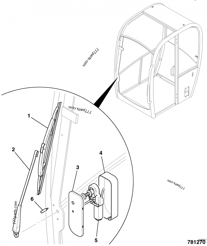 Cache JCB Wiper 714/40123 origine
