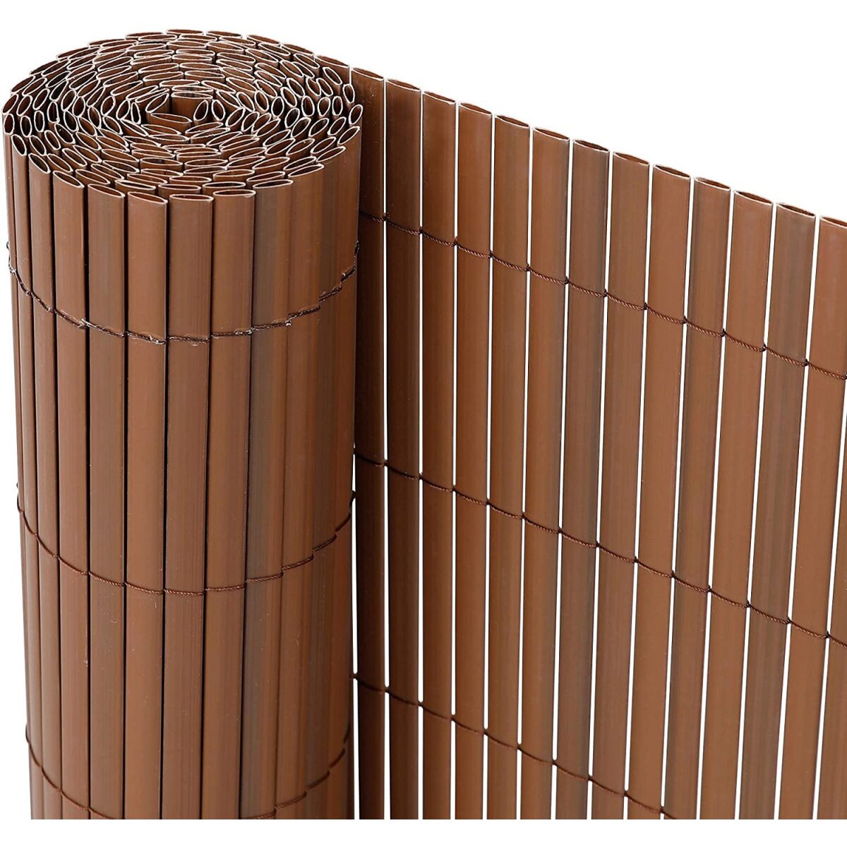 Ribelli PVC privacymat, 100 x 400 cm, bruin goed Ribelli PVC privacymat, 100 x 400 cm, bruin goed