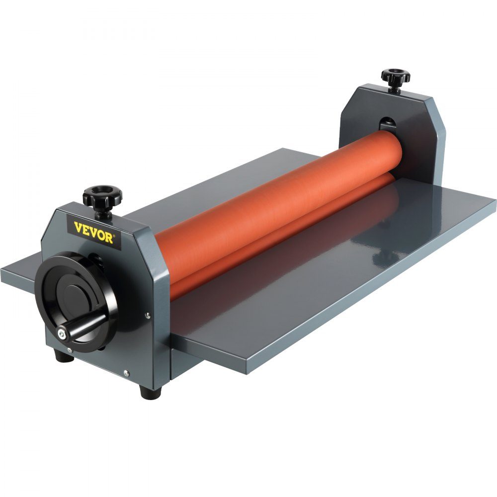 Laminator na zimno 750 mm, ręcznie składany laminator na rolkę filmu fotograficznego wykonany z grubego żelaznego metalu z miękkimi gumowymi rolkami, czterema antypoślizgowymi regulowanymi gumowymi nóżkami dla punktów fotograficznych i reklamowych