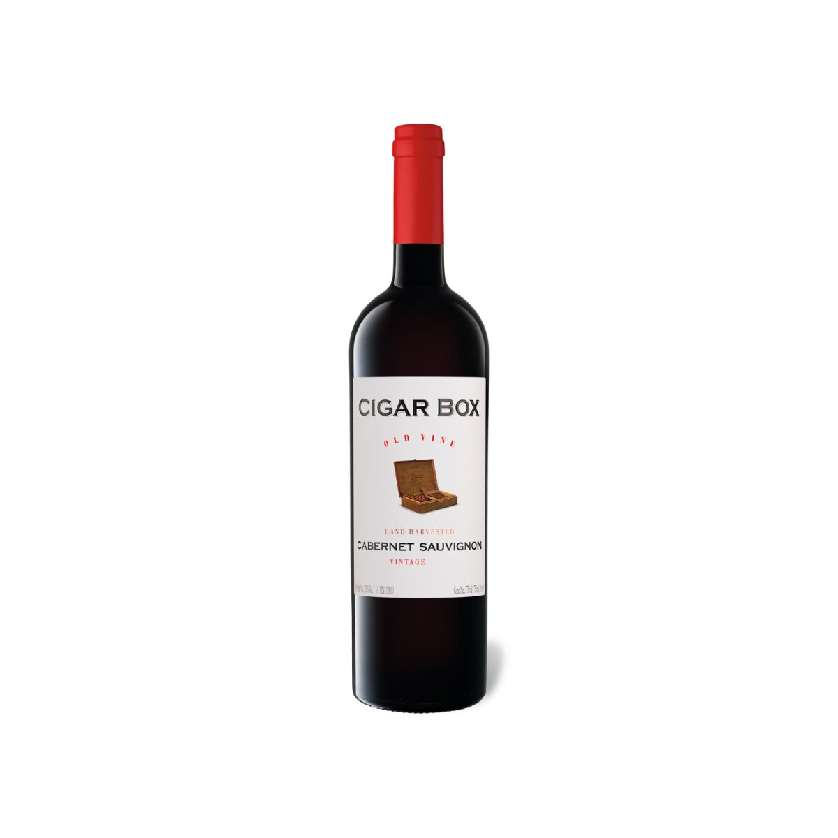 Boîte à cigares Cabernet Sauvignon Chili Valle Maipo DO sec, vin rouge 2020 Boîte à cigares Cabernet Sauvignon Chili Valle Maipo DO sec, vin rouge 2020