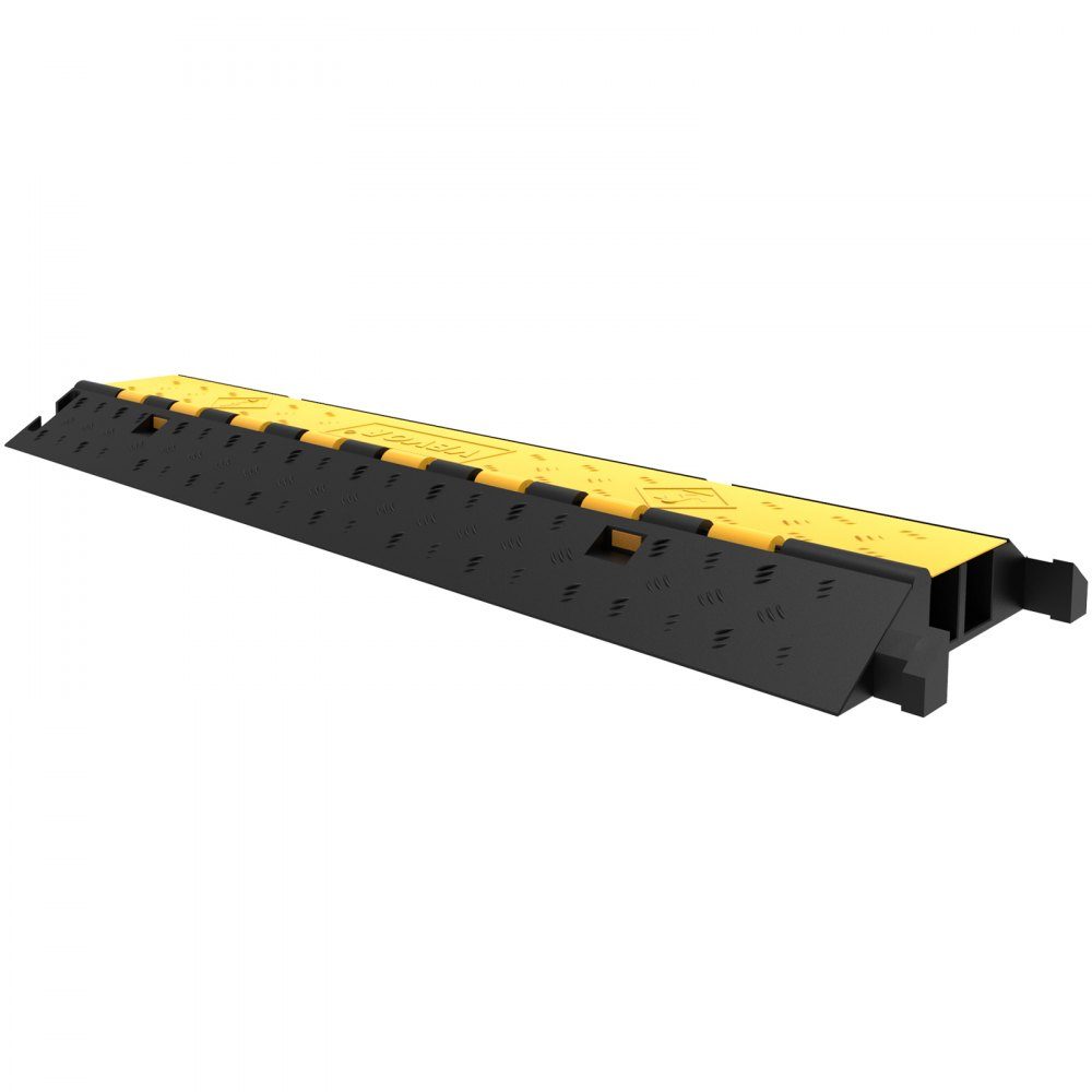 Kabelschutzmatte Kabelkanal Schwarz Kabelkanal Außenbereich 2 Kanäle Heavy Duty 66.000 lb Tragkraft Kabel Draht Kabelabdeckung Rampe Speed ​​Bump Auffahrt 103 x 25,5 x 5 cm