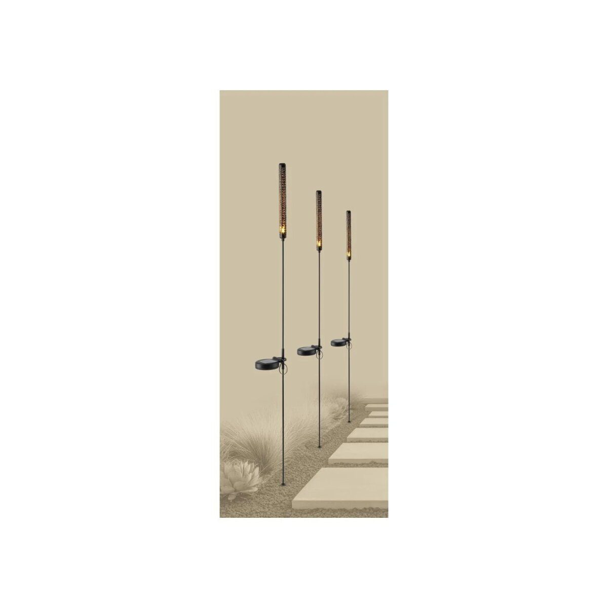 LIVARNO® LED Solarleuchten, 3er Set