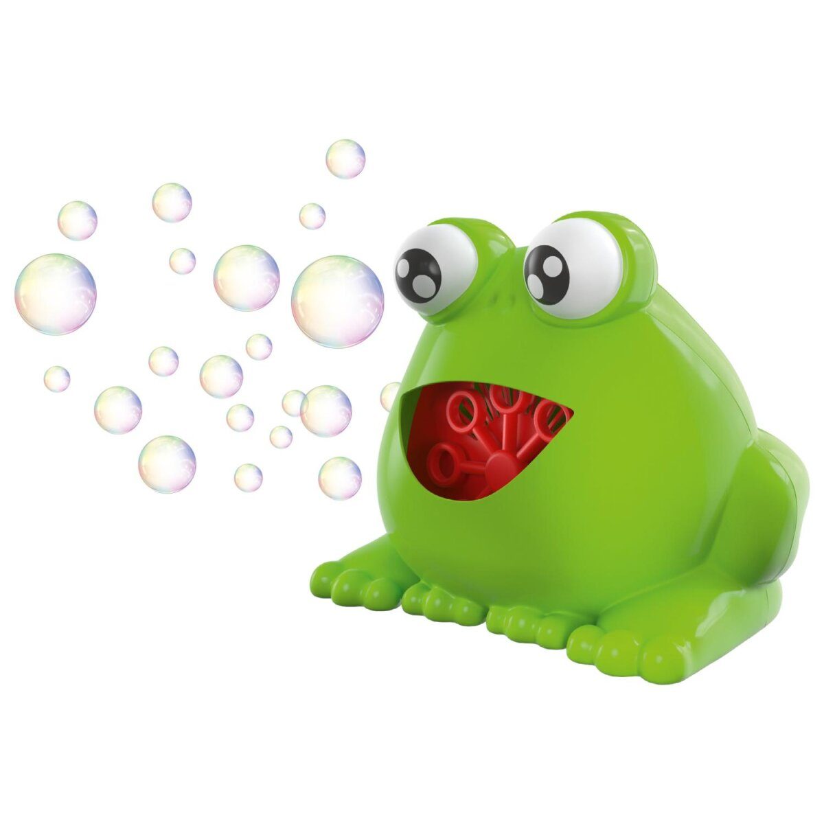 Machine à bulles ludique, avec 500 ml de liquide à bulles (grenouille)