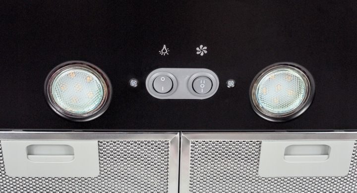 Extractor hood black LED 60cm SILENT quiet