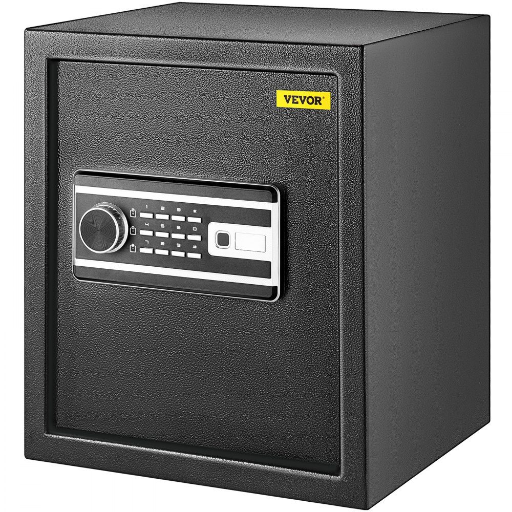 Kluis 0,0481 m³, meubelkluis 10kg draagvermogen, wandkluis zwart stofdicht met vingerafdrukcode digitale toetsenbordsleutel 4 sluitsystemen veiligheidskluis appartement hotel kantoor
