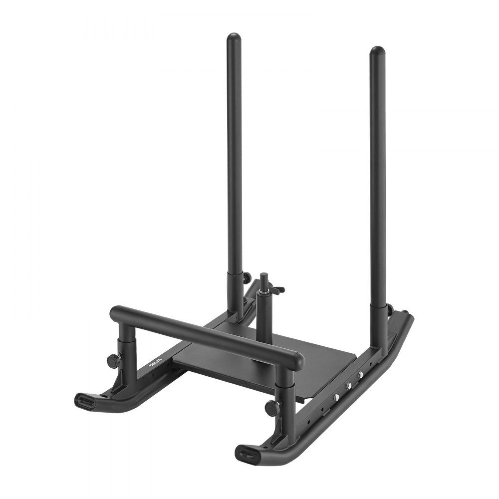 Weight sled power sled strength training sled to improve speed during sports exercises, fitness device with handle, compatible with 25/51 mm weight plates black