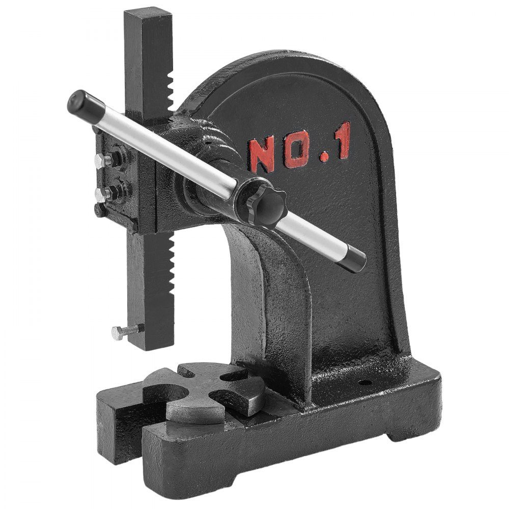Mandrel Press, 1 Ton Hand Lever Press, Manual Mandrel Press Precision Hand Press, 150mm Maximum Height, Desktop Manual Cast Iron Punch Press for Punching, Bending, Stretching, Forming