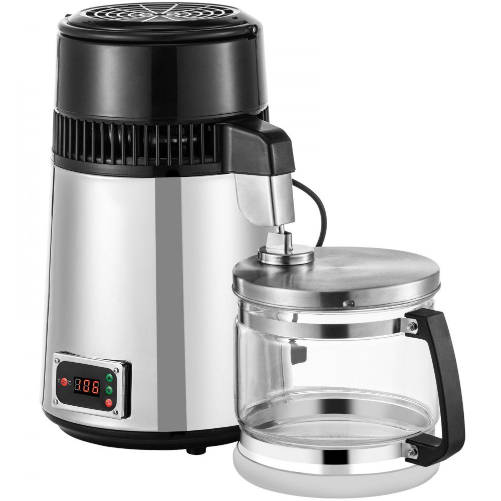 Destylator wody SC-3, profesjonalny destylator wody ze stali nierdzewnej, moc 750 W i pojemność 4 l, do laboratoriów, szpitali, biur, wydajność destylacji 1 l/h