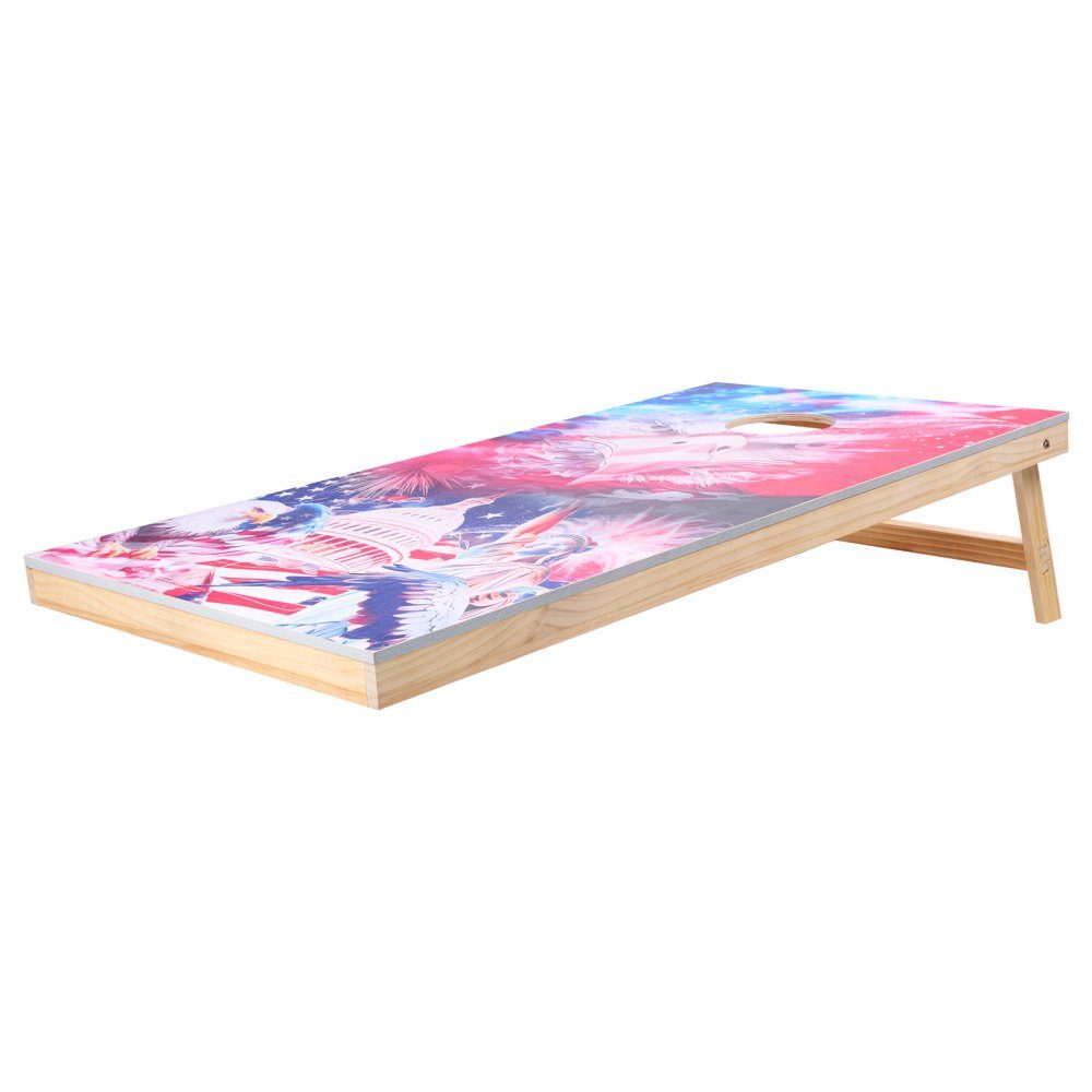 Cornhole-spelset (1255 x 600 x 302 mm), Cornhole-spelborden, draagbaar massief houten werpbord, Cornhole-spel voor volwassenen, inclusief 8 zitzakken en draagtas, voor tuin en achtertuin