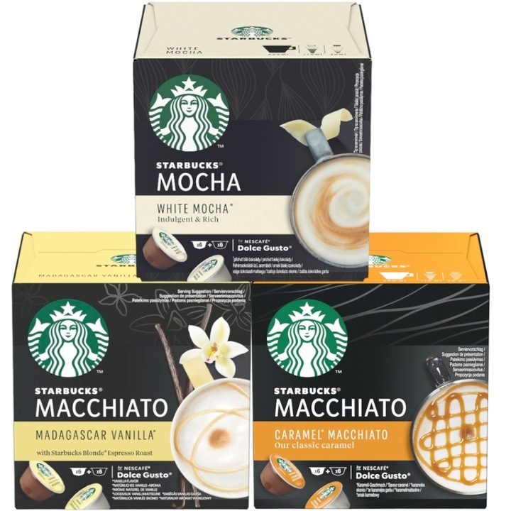 Starbucks Dolce Gusto gearomatiseerde koffie 3x 12 capsules