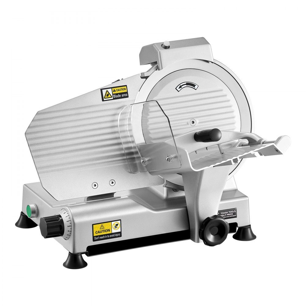 Kommerzieller Fleischschneider, 180 W Gefrierschrank-Fleischschneider mit Premium-Klinge, 0–10 mm einstellbare Dicke, elektrischer Feinkostschneider für Fleisch, Gemüse, Brot, Käse