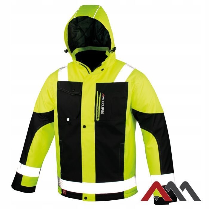 Veste d'hiver chaude Premium Edition avec Réf. lecteurs et capuche veste d'hiver imperméable jaune