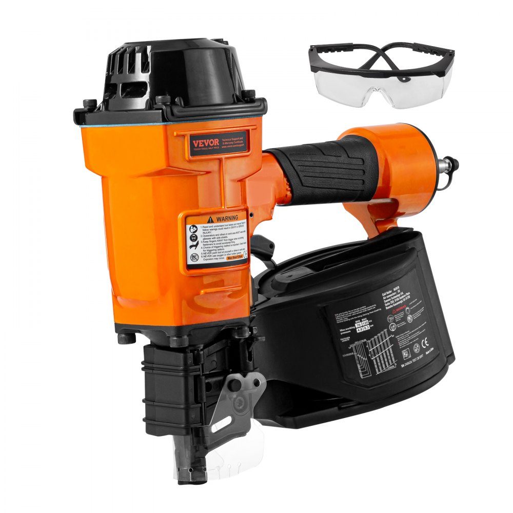 Rolspijkermachine MCN70, 1-3/4" tot 2-3/4" 15 graden pneumatische trimspijkermachine, 70-120PSI luchtspiraalspijkermachine voor pallets, dozen, frames, panelen en omheiningen
