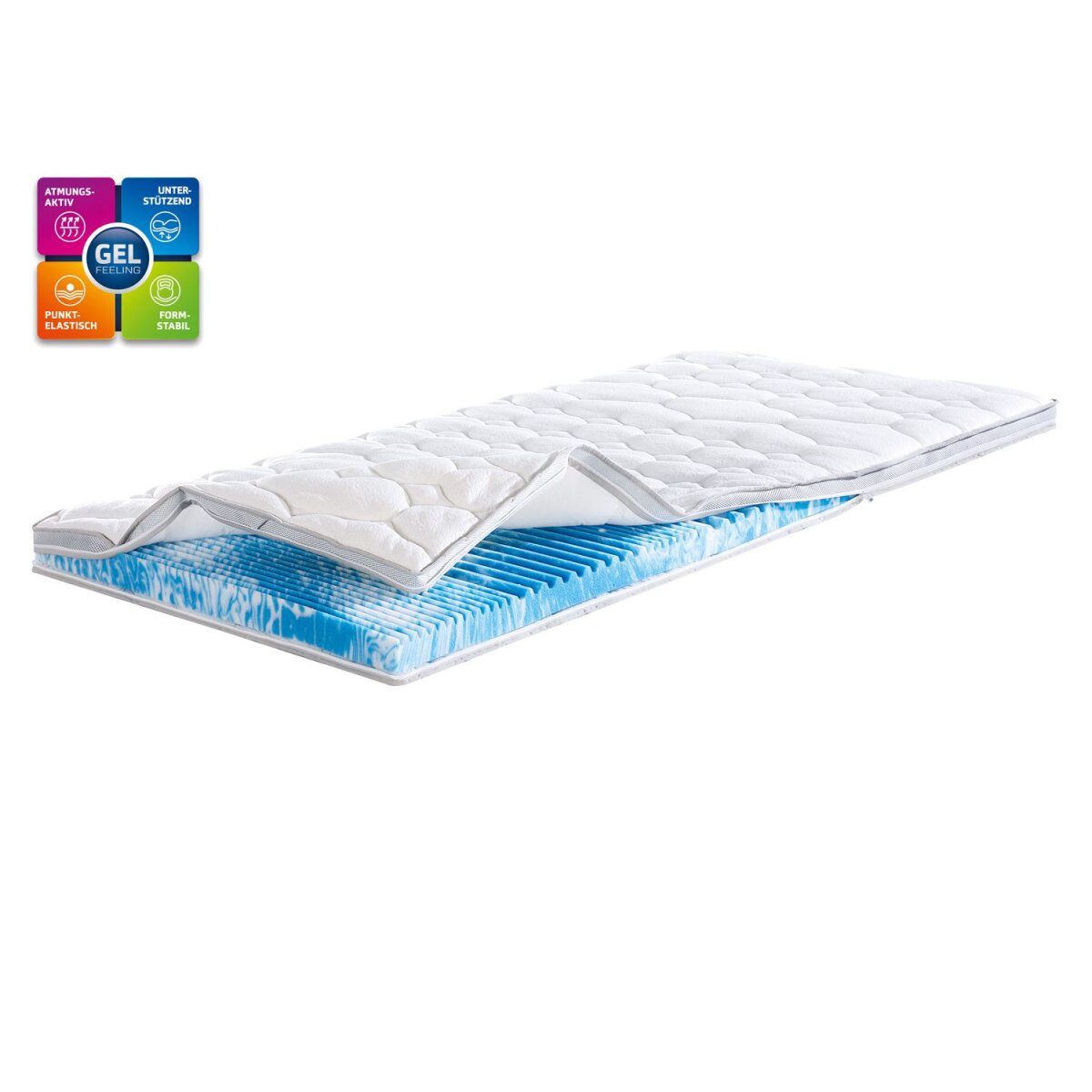 Fan. Topper “Gel Feeling”, gel foam core, cover with antibacterial treatment