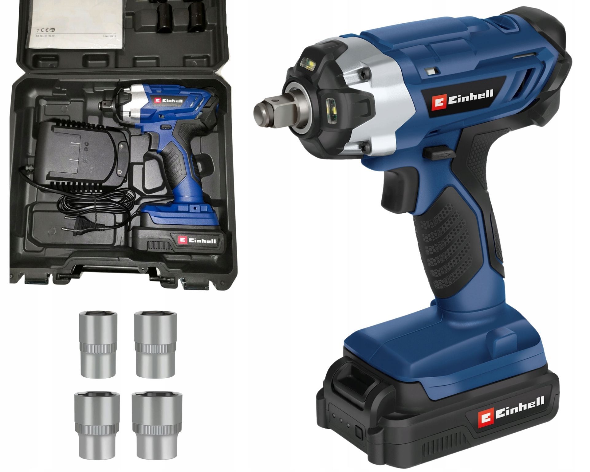 Einhell cordless rotary impact wrench with battery and charger set BT-ASS 20 Li KIT Einhell cordless rotary impact wrench with battery and charger set BT-ASS 20 Li KIT