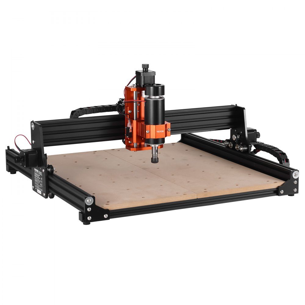 CNC Milling Machine 300W Engraving Machine 3 Axis GRBL Control Wood Engraving Carving Milling Machine Kit 400x400x60mm Work Area 1200RPM for Wood Acrylic MDF PVC Plastic Foam