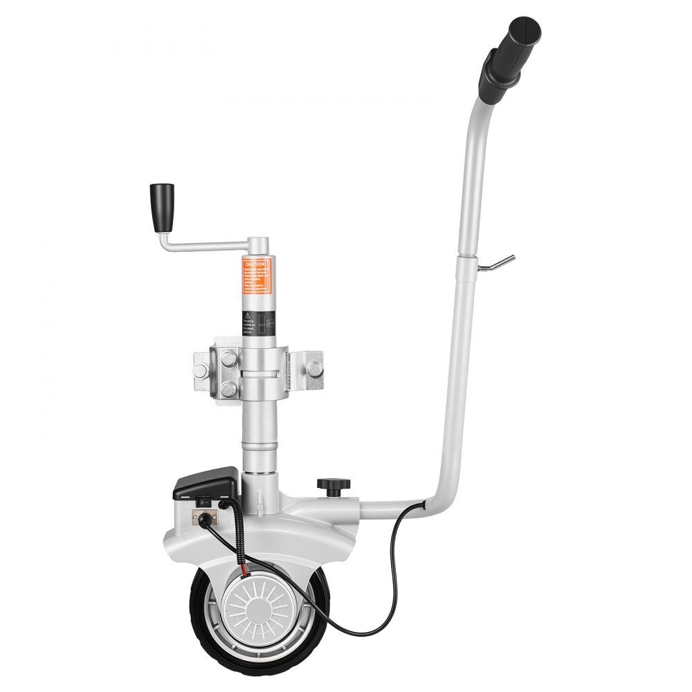 Aide à la manœuvre électrique, capacité de remorquage de 2,5 t, roue jockey motorisée 380 W 12 V avec vitesse de déplacement de 7 m/min, hauteur de serrage réglable et pneus en caoutchouc, pour le déplacement de caravanes et de bateaux
