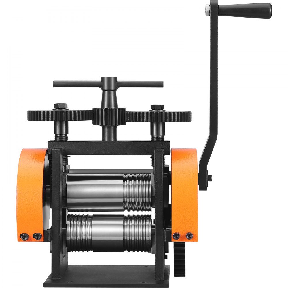 3 in 1 Handwalzwerk Maschine 45 mm Kombiwalzwerk, Handwalzwerk Schmuckwalzwerk einstellbare Dicke von 0 bis 6 mm, Handwalzwerk Maschine für Platin/K-Gold/Messing/Aluminium