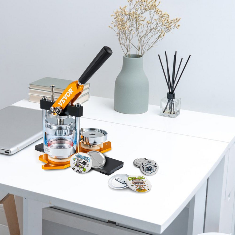 Button Machine 3" Badge Punch Press Kit, DIY-cadeaus voor kinderen, Button Making Machine, Button Badge Making met 100 Button Parts, Circle Cutter en Magic Book