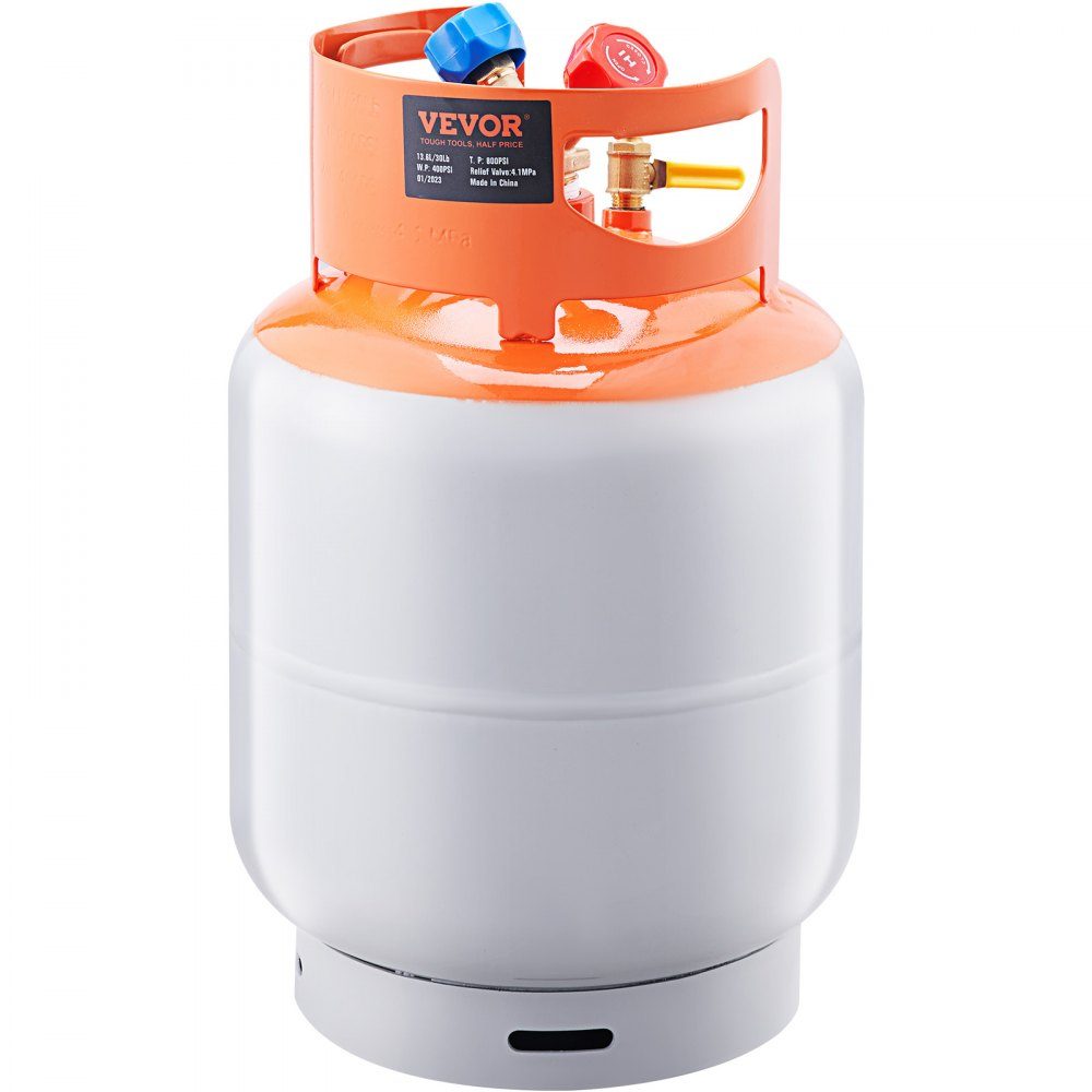 Refrigerant Recovery Tank 13.61kg 27.6bar Reusable Cylinder Tank Φ 250 x 390mm Refrigerant Recovery Tank Orange HP295-Stahl Refrigerant Recovery Tank