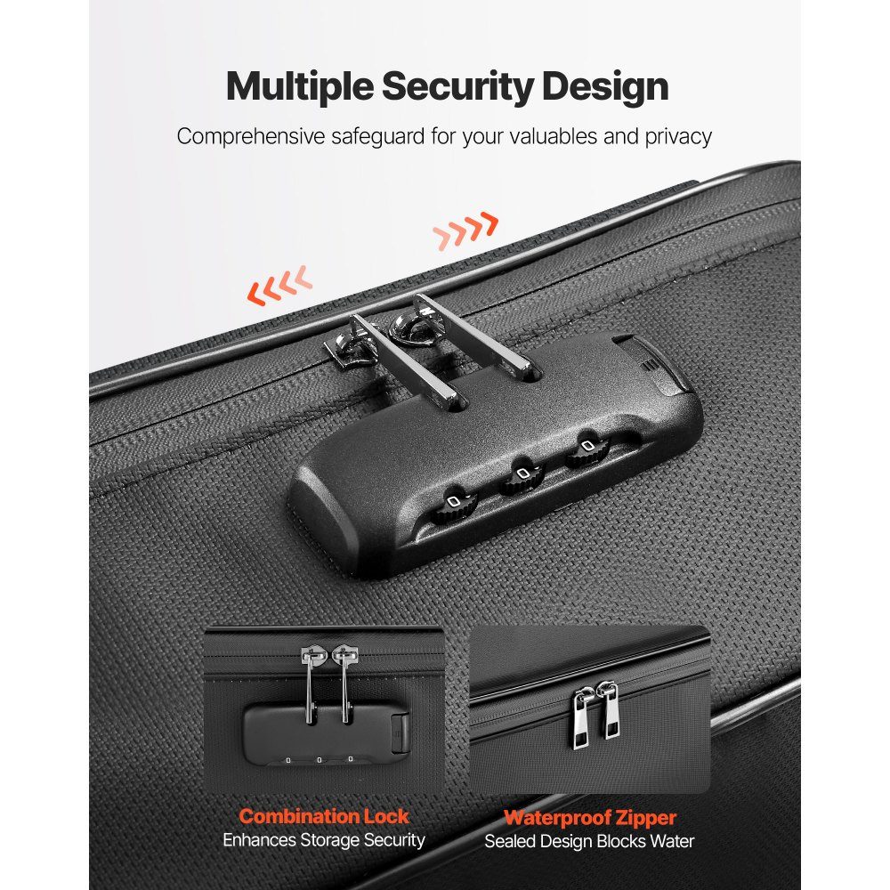Fireproof Document Box Document Bag 1000°C Heat Insulated Waterproof Document Storage Box with Lock Portable Multi-layer Briefcase for Passports Important Documents