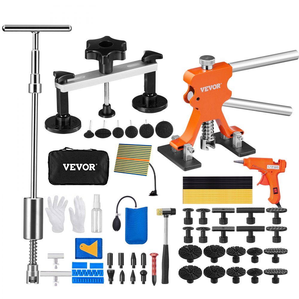 69pcs Dent Puller Slide Hammer Dent Repair Kit, Includes 20 Pull Tabs and 6 x Bridge Pull Tabs, Dent Removal Tool for Car, Washing Machine etc