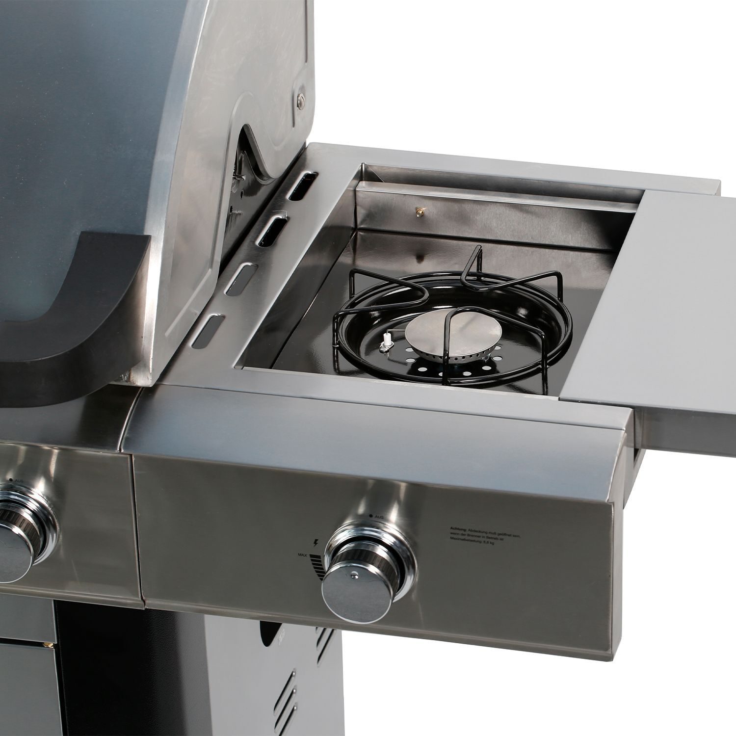 Gasgrill 5+2 BBQ Grillwagen Edelstahlbrenner mit 2 Seitenbrennern