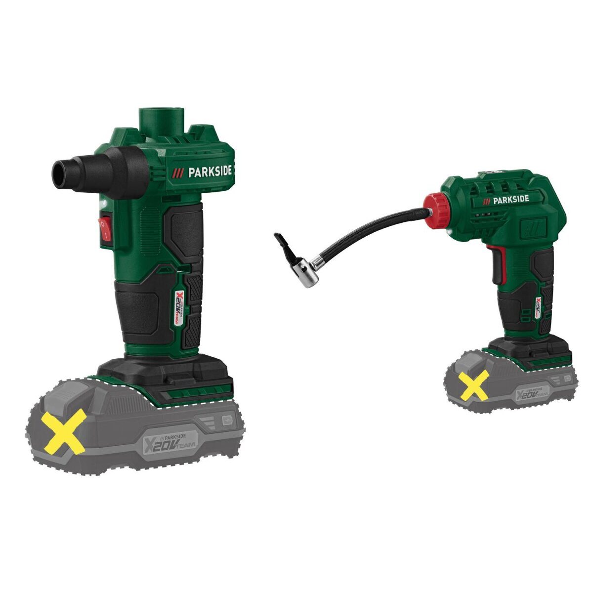 Gonfleurs sans fil PARKSIDE® 20 V, sans batterie ni chargeur