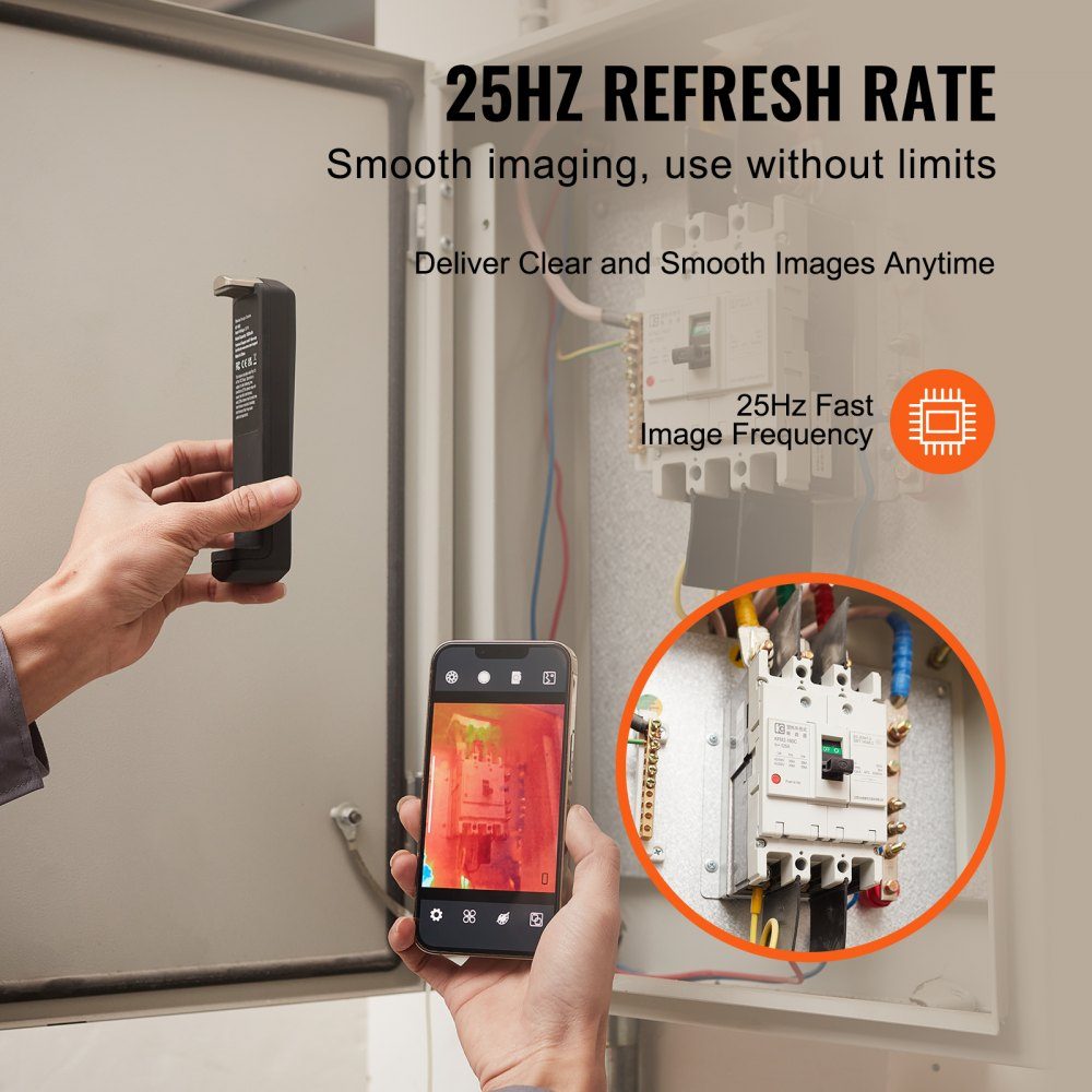 Thermal Imaging Camera for Android and IOS, Wireless Infrared Thermal Imaging Camera with 256x192 IR Resolution, Wi-Fi and Visual Camera, Thermal Imaging Camera with 25Hz Refresh Rate for Smartphones