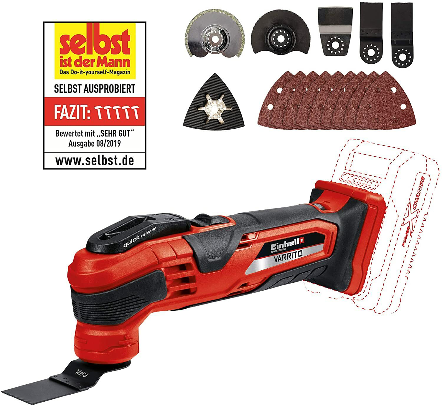 Einhell draadloos multifunctioneel gereedschap VARRITO Power Einhell draadloos multifunctioneel gereedschap VARRITO Power