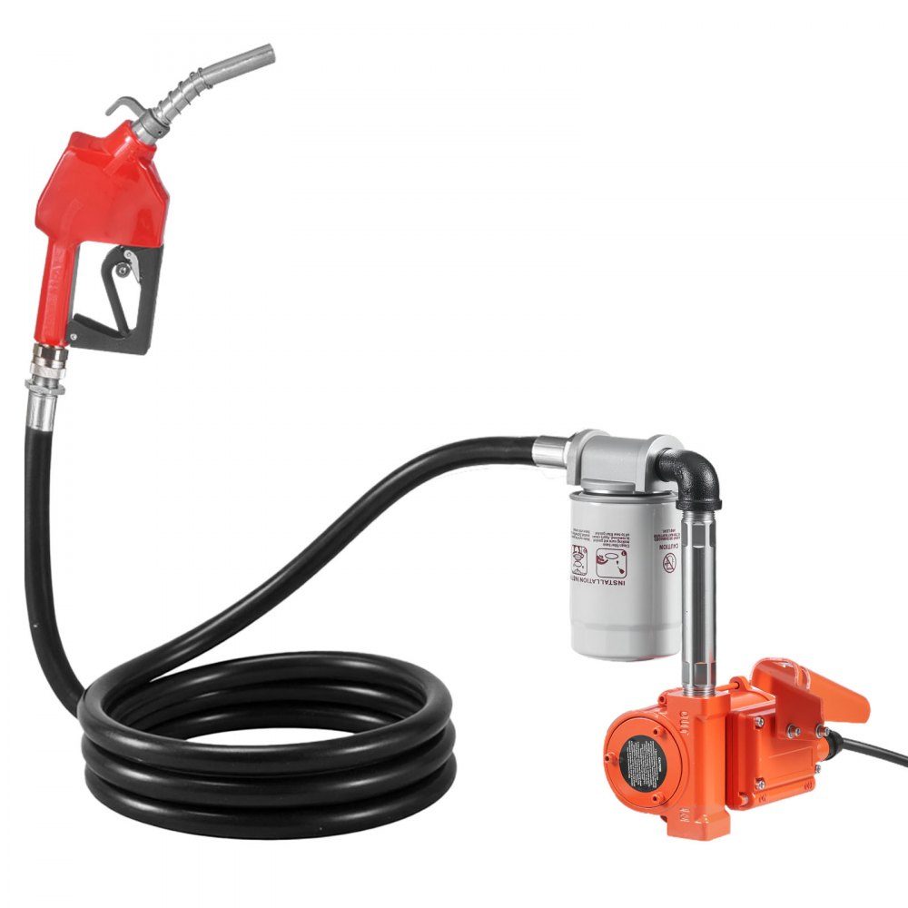 Kraftstoffpumpe, 12 V DC, 37 l/min, Dieselpumpen-Set mit automatischer Abschaltdüse, Förderschlauch, Überhitzungsschutz, Stromkabel, explosionsgeschützt, für Benzin, Diesel und Kerosin