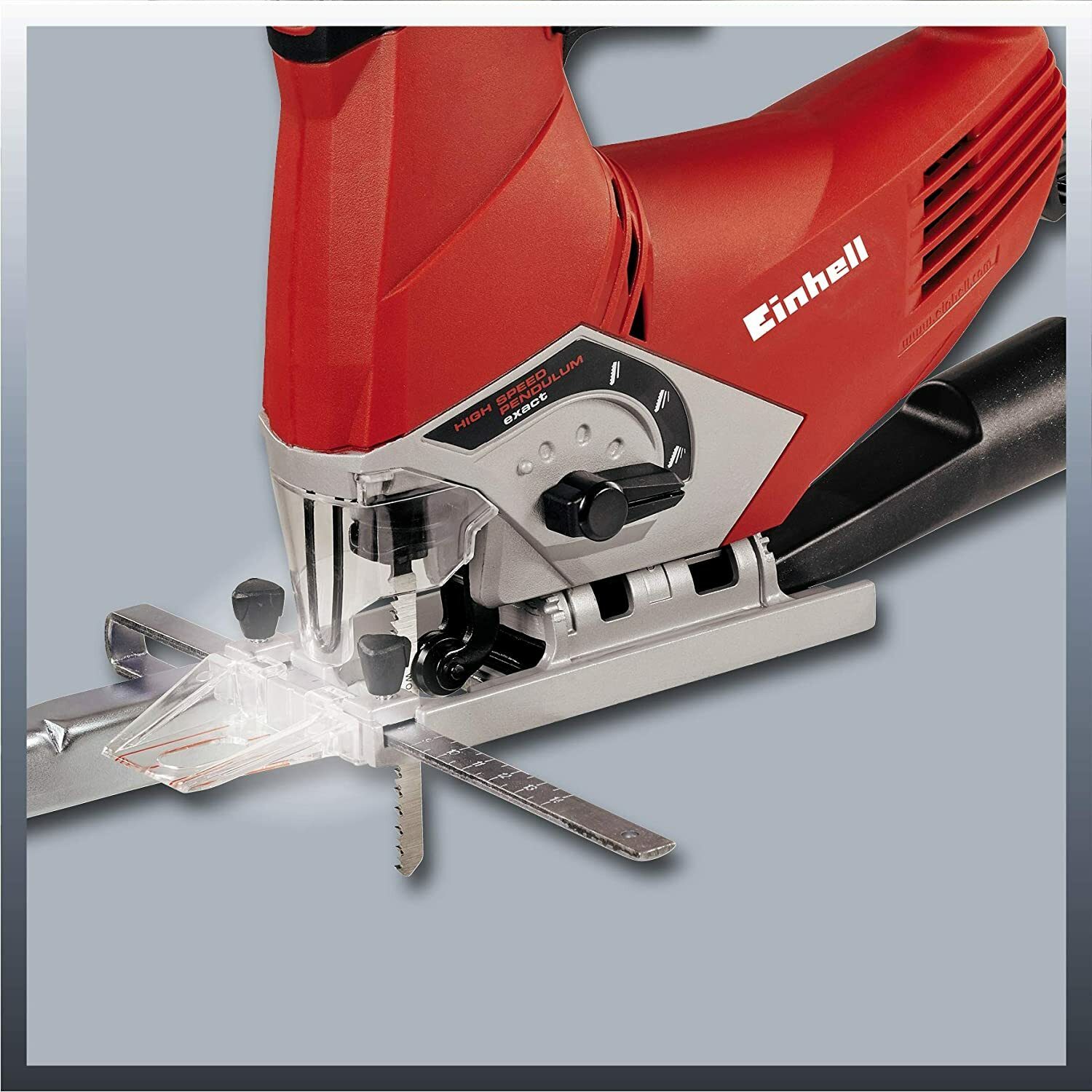 Einhell Stichsäge TE-JS 100 (750 W, max. 100 mm, 45° Schrägschnitt, Hubzahlregelung, 4-stufiger Pendelhub, Absaugadapter, Parallelanschlag, LED-Licht, Koffer)