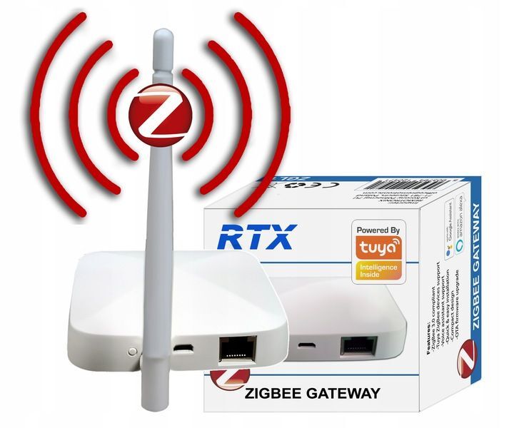 Centralna bramka RTX ZigBee 3.0 TUYA Smart Life Pamięć sceny LAN 3dBi ANTENA Centralna bramka RTX ZigBee 3.0 TUYA Smart Life Pamięć sceny LAN 3dBi ANTENA