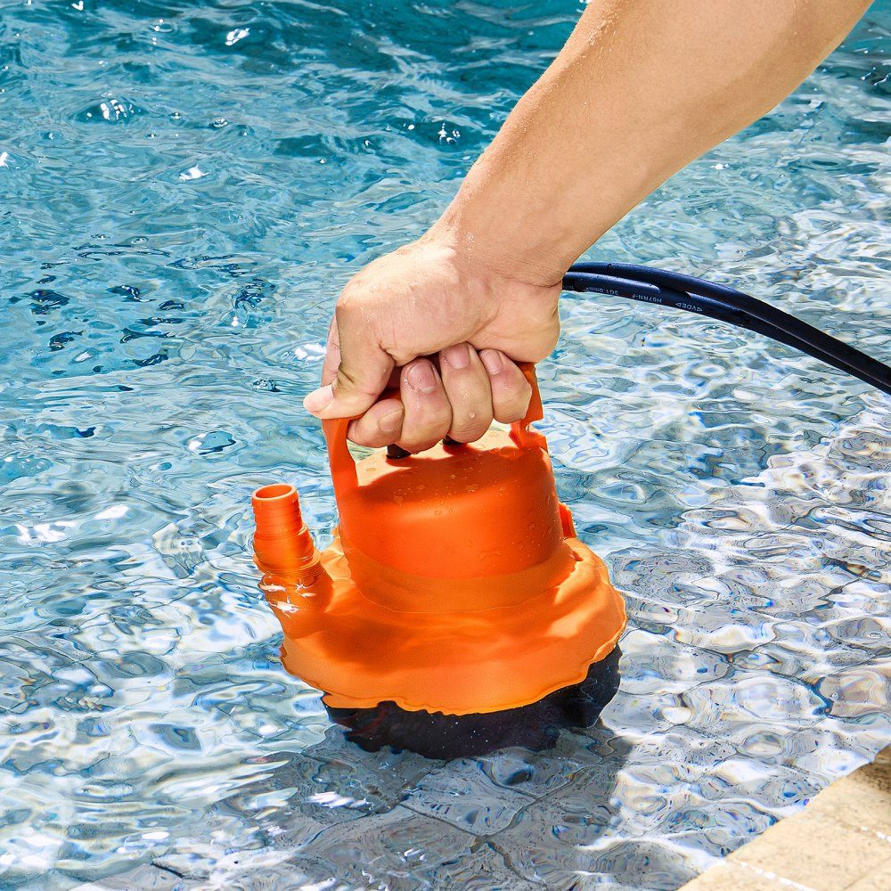 Water Pump 320W 6000L/H High Flow 7m Head Submersible Pump Multipurpose Portable Pump with 3m Power Cord for Pumping Water from Swimming Pool, Garden Pond, Basement