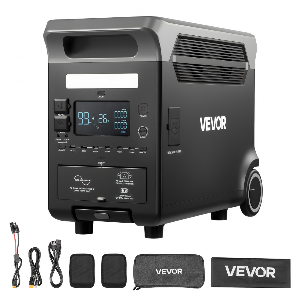 Centrale électrique portable 3600 W 3840 Wh Générateur solaire avec 10 ports de sortie, 6 puissances d'entrée réglables, batterie de secours LiFePO4 (panneau solaire non inclus) Centrale électrique portable 3600 W 3840 Wh Générateur solaire avec 10 ports de sortie, 6 puissances d'entrée réglables, batterie de secours LiFePO4 (panneau solaire non inclus)