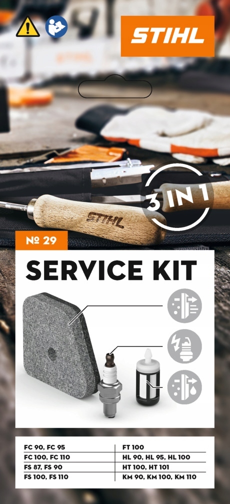 STIHL inspectieserviceset nr. 29 FS 87, 90, 100 HL 95, 100, HT 100, 101, KM 90 STIHL inspectieserviceset nr. 29 FS 87, 90, 100 HL 95, 100, HT 100, 101, KM 90