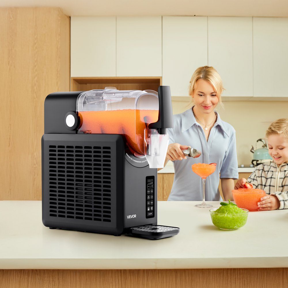 Slush-Eismaschine Slushy Machine 2,5 L, Frozen-Drink-Maker mit 5 voreingestellten Programmen, Margarita-Maschine mit Selbstreinigung, Frozen Margaritas, Frappés, Milchshake