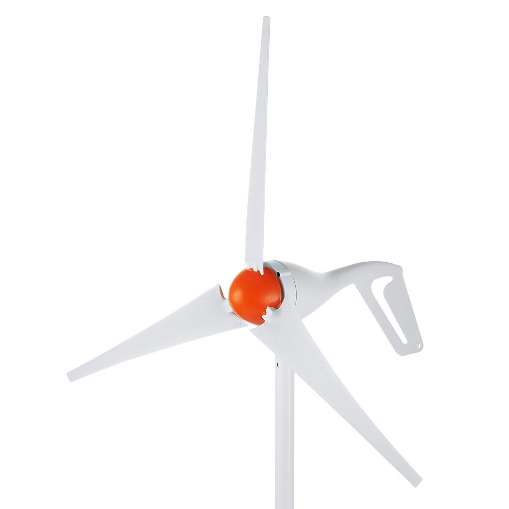 500W wind turbine, 12V wind generator, 3 blade wind power generator with MPPT controller, adjustable wind direction and 2.5m/s starting wind speed, suitable for RV, boat on farm at home