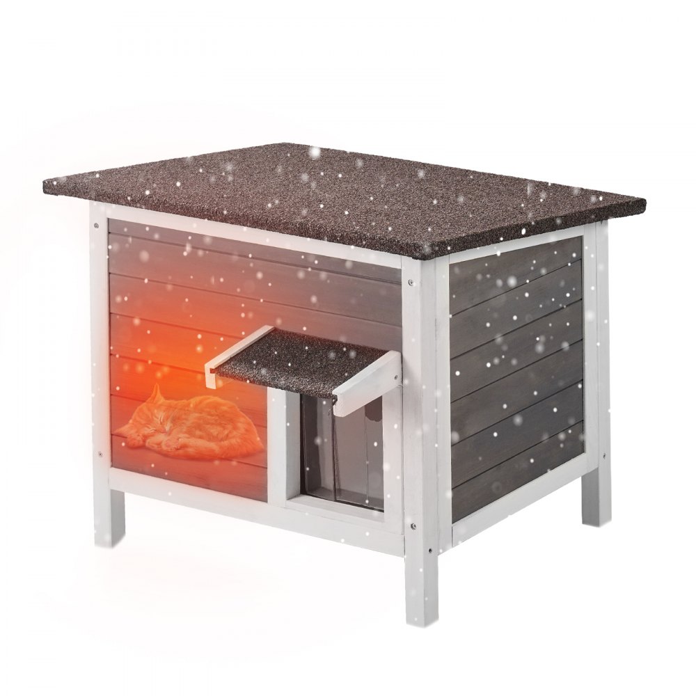 Outdoor Cat House, Weatherproof, Wild Cat Shelter for Multiple Cats, Wooden Outdoor Cat/Rabbit House, Fully Foam Insulated, Open Roof, PVC Door Flaps, 61 x 50 x 53 cm (L x W x H) Outdoor Cat House, Weatherproof, Wild Cat Shelter for Multiple Cats, Wooden Outdoor Cat/Rabbit House, Fully Foam Insulated, Open Roof, PVC Door Flaps, 61 x 50 x 53 cm (L x W x H)