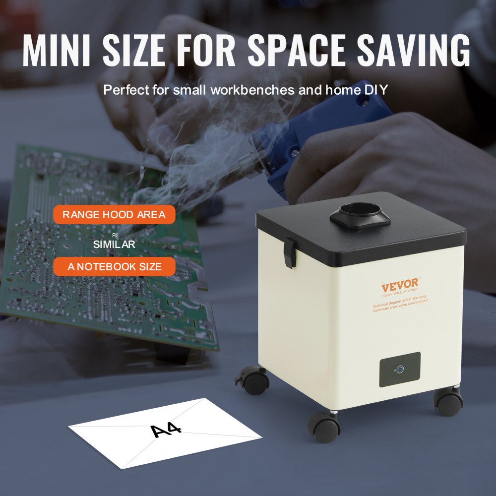Soldeerdampafzuiging 100 W, lasrookafzuiging 240 m³/h, mini desktop soldeerdampabsorber, 5800 rpm, 3-traps filter, soldeerdampafzuiging voor laswerkzaamheden op het soldeerstation Soldeerdampafzuiging 100 W, lasrookafzuiging 240 m³/h, mini desktop soldeerdampabsorber, 5800 rpm, 3-traps filter, soldeerdampafzuiging voor laswerkzaamheden op het soldeerstation